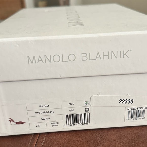 NWT Manolo Blahnik Maysli Suede Slingback Pump - Picture 5 of 5